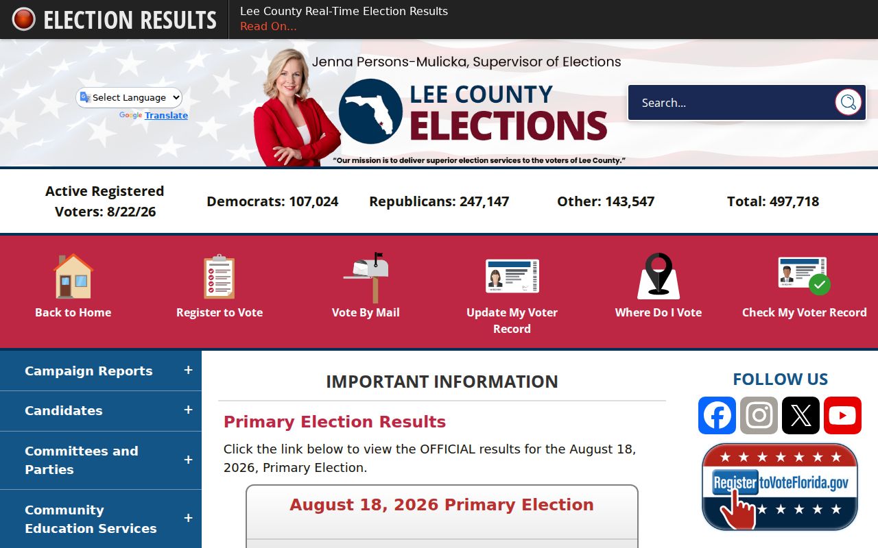 Fort Myers residents directory voter information lookup