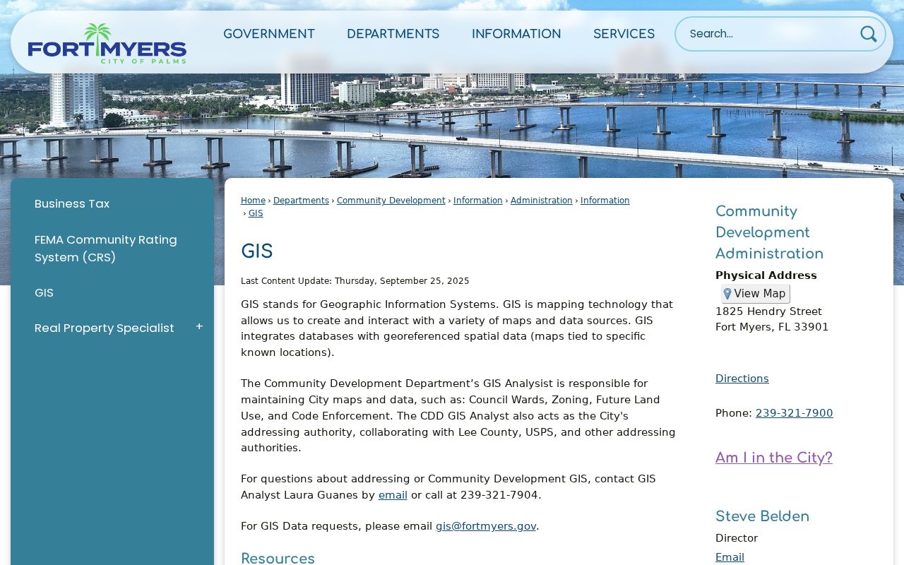 Fort Myers GIS and city addressing information
